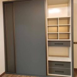 کمد دیواری مدرن ریلی با رویه PVC کد 006