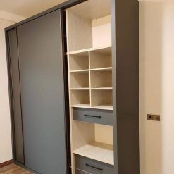 کمد دیواری مدرن ریلی با رویه PVC کد 006