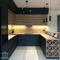کابینت با دستگیره مخفی کد 0176 8 کابینت آشپزخانه ممبران کد 0176