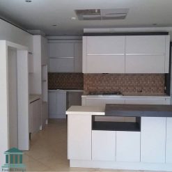 سبد خرید 11 کابینت آشپزخانه ام دی اف سفید جدید کد 0153