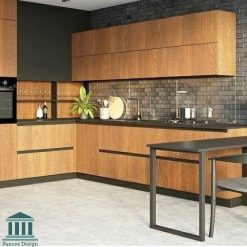 کابینت آشپزخانه روکش چوب کد 0172