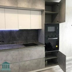 کابینت آشپزخانه نرکیبی هایگلاس و پی وی سی کد 0169