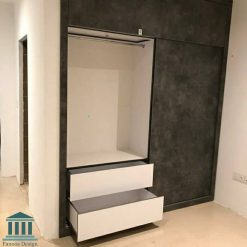 کابینت طرح سنگ کد 0159 3 کابینت آشپزخانه ترکیبی ام دی اف و پی وی سی کد 0159