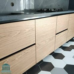 کابینت آشپزخانه ترکیبی ام دی اف و پی وی سی کد 0156