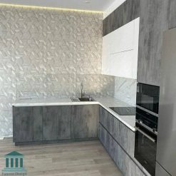 کابینت آشپزخانه ترکیبی PVC کد 0249 8 کابینت آشپزخانه ترکیبی هایگلاس و پی وی سی کد 0249