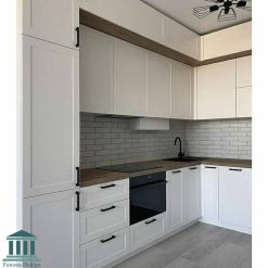 کابینت پلی اورتان سفید کد 0222 5 کابینت آشپزخانه ترکیبی پی وی سی و ام دی اف کد 0222