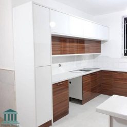 کابینت آشپزخانه ترکیبی هایگلاس و ام دی اف کد 0151