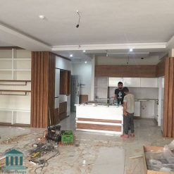 کابینت آشپزخانه ام دی اف براق کد 0215 11 کابینت آشپزخانه ترکیبی ام دی اف و هایگلاس کد 0215