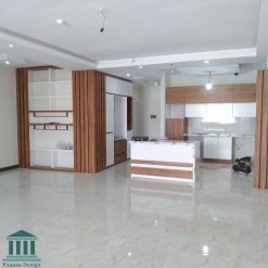 کابینت آشپزخانه ام دی اف براق کد 0215 14 کابینت آشپزخانه ترکیبی ام دی اف و هایگلاس کد 0215