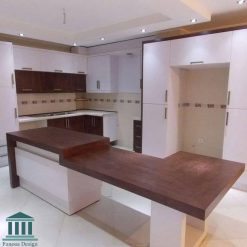 سبد خرید 9 کابینت آشپزخانه ترکیبی ام دی اف و هایگلاس کد 0214