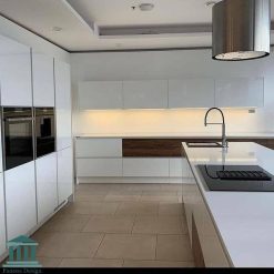 کابینت آشپزخانه ترکیبی ام دی اف و هایگلاس کد 0206