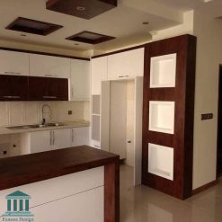 کابینت آشپزخانه ترکیبی ام دی اف و هایگلاس کد 0149