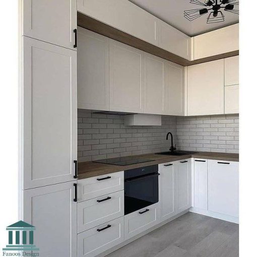 کابینت آشپزخانه ترکیبی ام دی اف و هایگلاس کد 0205