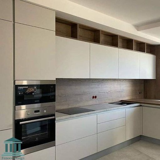 کابینت آشپزخانه ترکیبی ام دی اف و پی وی سی کد 0187