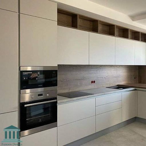 کابینت آشپزخانه ترکیبی ام دی اف و پی وی سی کد 0187