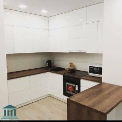 کابینت آشپزخانه ترکیبی ام دی اف و هایگلاس کد 0185