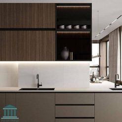 کابینت آشپزخانه ام دی اف ساده کد 0154 5 کابینت آشپزخانه ام دی اف کد 0154