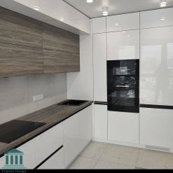 کابینت آشپزخانه ترکیبی ام دی اف و هایگلاس کد 0179