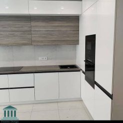 کابینت آشپزخانه ترکیبی ام دی اف و هایگلاس کد 0179