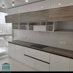 کابینت آشپزخانه ترکیبی ام دی اف و هایگلاس کد 0179