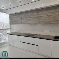 کابینت آشپزخانه ترکیبی ام دی اف و هایگلاس کد 0179