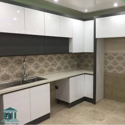 کابینت آشپزخانه ترکیبی هایگلاس و پی وی سی کد 0143