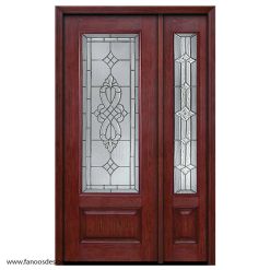 سبد خرید 3 درب لابی تمام چوب یک و نیم لنگه رنگ فندقی مدل 21022