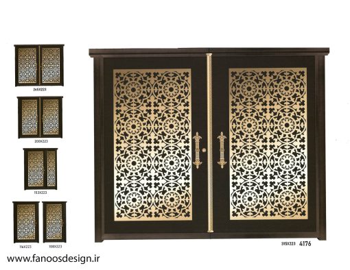 درب ویلایی فلزی دولنگه CNC کد 2272
