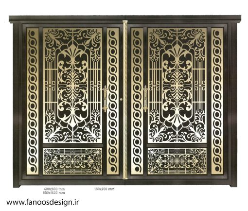 در دولنگه پارکینگ فلزی CNC کد 2268