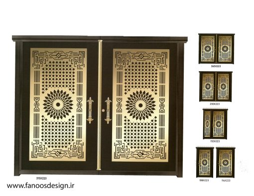 در آهنی پارکینگ دولنگه CNC کد 2283