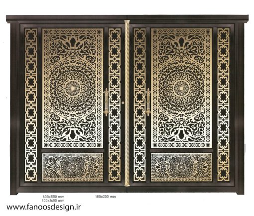 در دولنگه حیاط آهنی CNC کد 2265