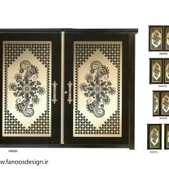 سبد خرید 4 درب آهنی حیاط CNC ریلی کد 2258