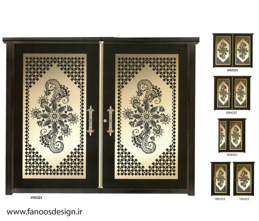 درب آهنی حیاط CNC ریلی کد 2258