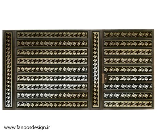 در فلزی پارکینگ CNC ریلی کد 2256