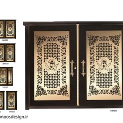 سبد خرید 9 درب آهنی پارکینگ دولنگه CNC کد 2280