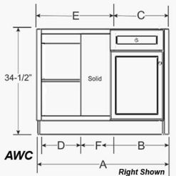 کابینت زمینی دکور دار عرض 90 سانتیمتر 3 8 1 | فانوس دیزاین تولید کننده انواع درب اتاق ، ضد سرقت، درب ورودی و ضد آل