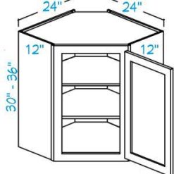 کابینت دیواری کنج مورب 3 wc30 36 | فانوس دیزاین تولید کننده انواع درب اتاق ، ضد سرقت، درب ورودی و ضد آل