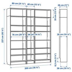 کتابخانه بزرگ MDF کد 349 7 کتابخانه چوبی MDF کد 349