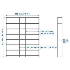 کتابخانه رنگ گردویی کد 369 5 کتابخانه چوبی MDF کد 369