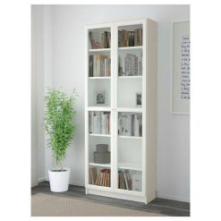 کتابخانه چوبی MDF شیشه خور کد 393