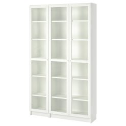 کتابخانه چوبی MDF شیشه خور کد 392
