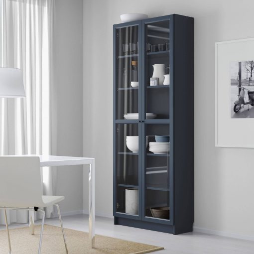 کتابخانه چوبی MDF شیشه خور کد 391