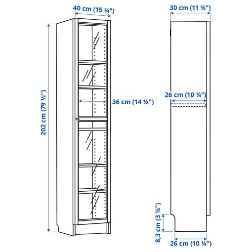 کتابخانه چوبی MDF شیشه خور کد 389