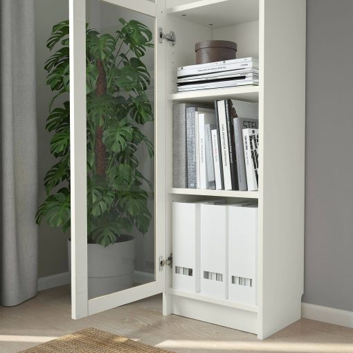 کتابخانه چوبی MDF شیشه خور کد 389