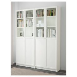 کتابخانه چوبی MDF شیشه خور کد 387