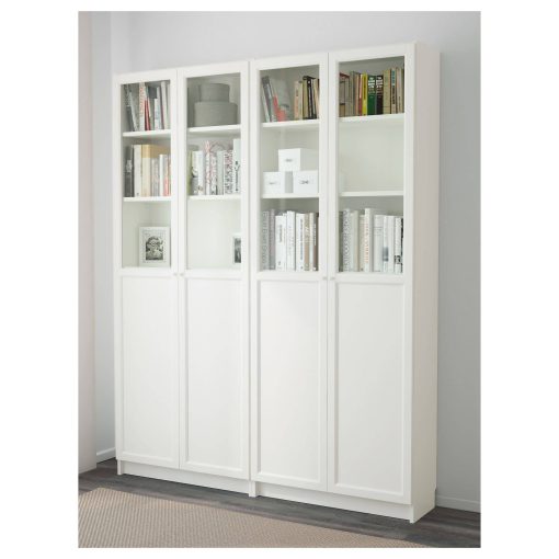 کتابخانه چوبی MDF شیشه خور کد 387
