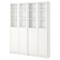 کتابخانه چوبی MDF شیشه خور کد 387