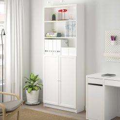 کتابخانه چوبی MDF شیشه خور کد 386