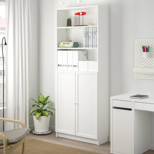 کتابخانه چوبی MDF شیشه خور کد 386