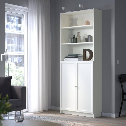 کتابخانه چوبی MDF شیشه خور کد 386